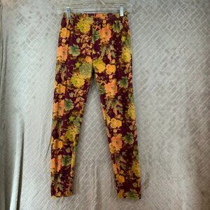 Free Womens S Pants Velvet Autumn Floral Skinny Ankle Mid Rise Stretch Pull On